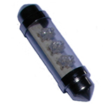 LED 24V 6x LED Festoon Bulb - 42mm Red