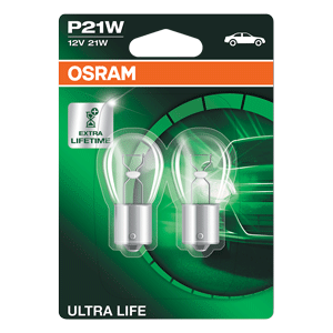 382 Osram Ultra Life P21W Stop and Tail replacement bulbs 