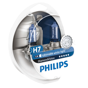 H7 Philips Diamond Vision Upgrade Headlight Bulbs (pair) 12v 55w