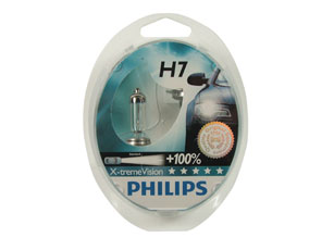 H7 Philips X-treme Vision +100% Headlight Bulbs (pair) 