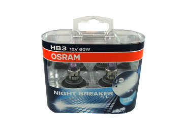 HB3 OSRAM Night Breaker Plus +90% More Light 50% Improved Life Upgrade Xenon Headlight Bulbs (Pack of 2) - NEW