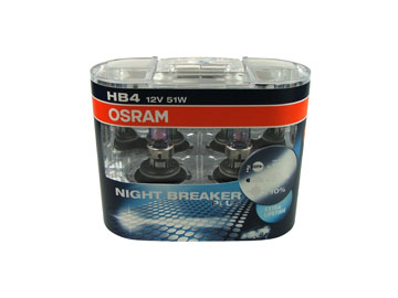 HB4 OSRAM Night Breaker Plus +90% More Light 50% Improved Life Upgrade Xenon Headlight Bulbs (Pack of 2) - NEW