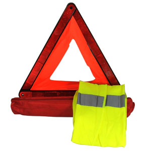 Warning Triangle & Hi Vis Vest set NEW!