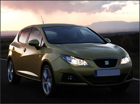 Seat with dipped headlights