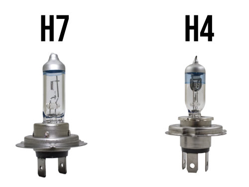 h7 and h4 bulbs example