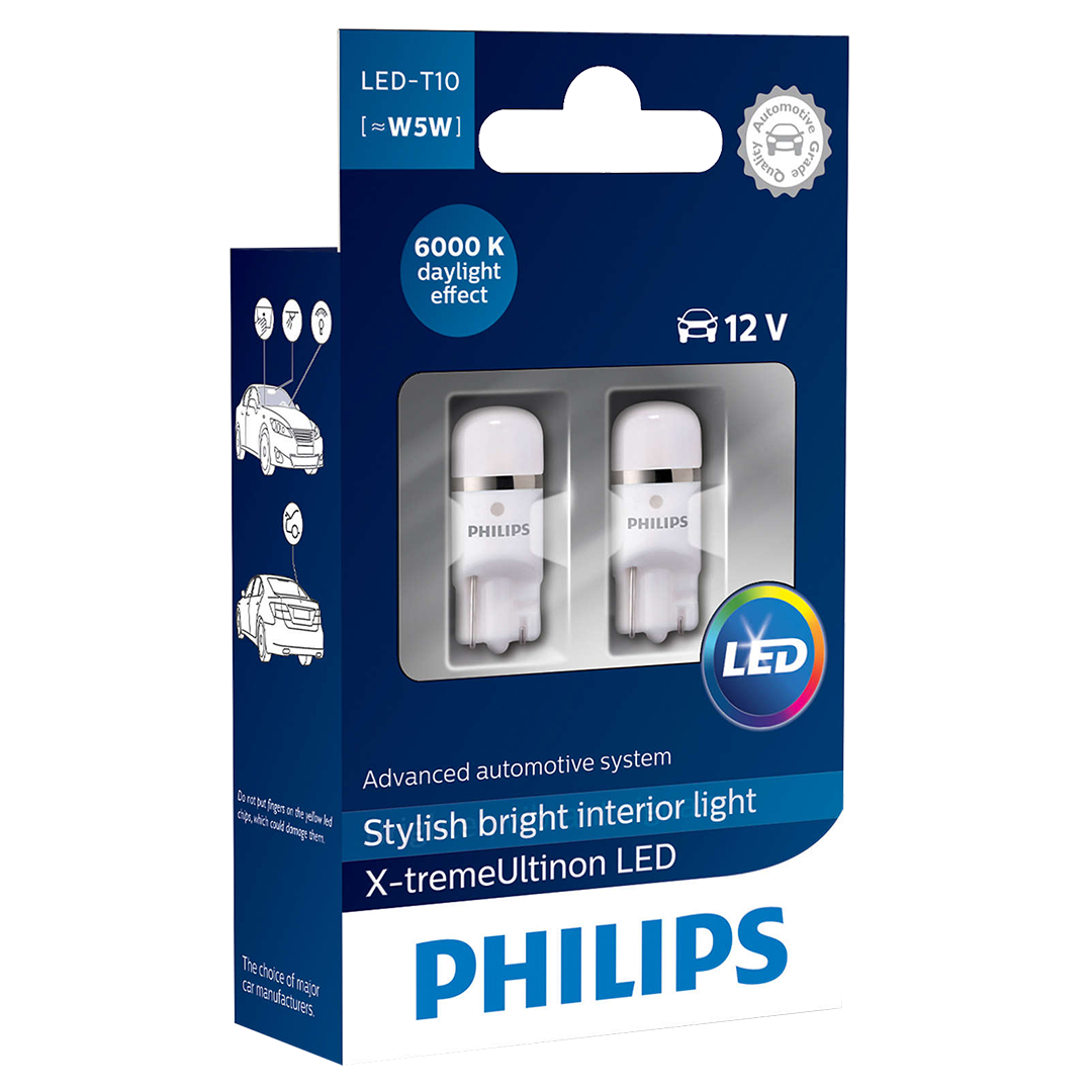 382 White Philips Ultinon Pro6000 LED Bulbs (Pair)