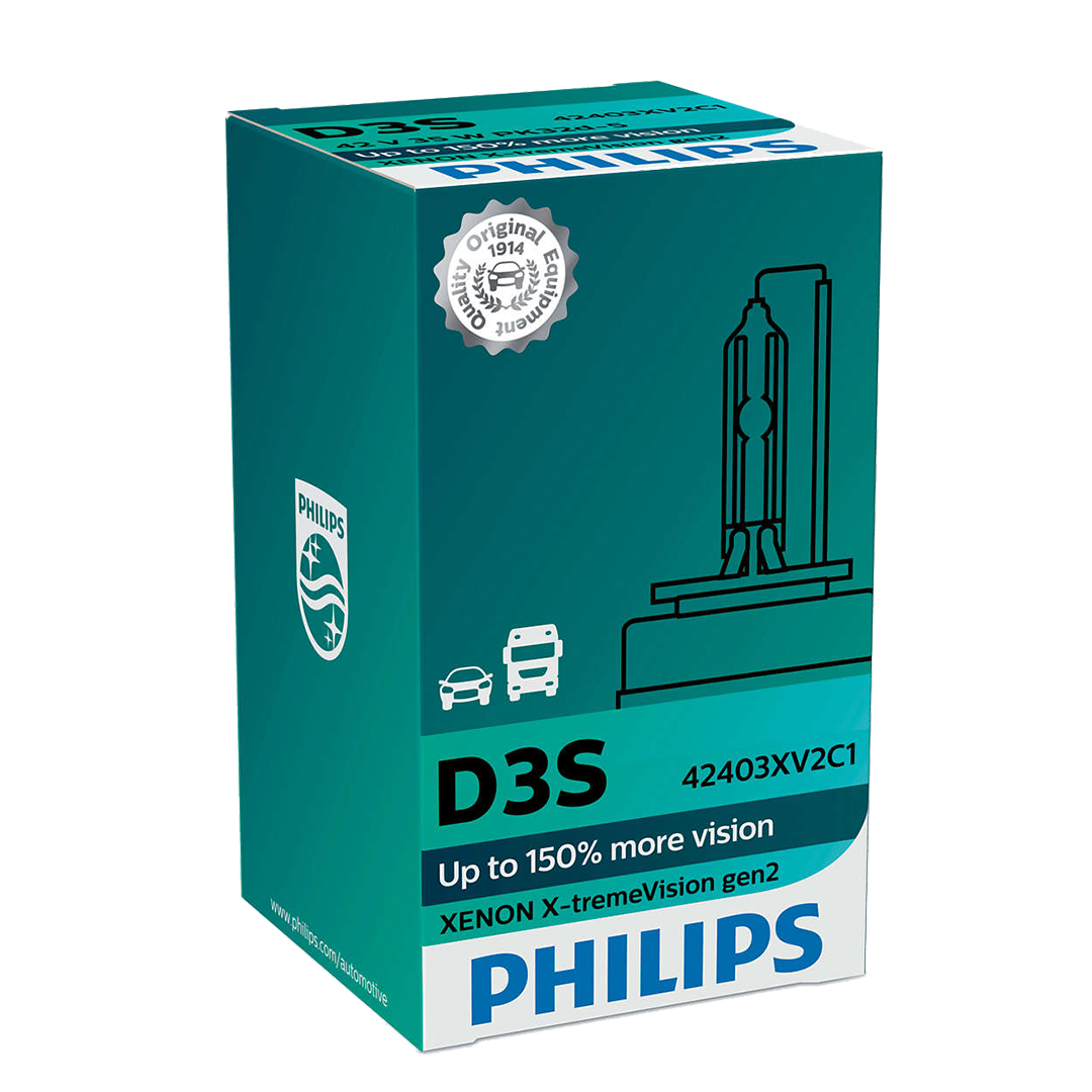 D3S Philips X-treme Vision +50% 35W 4800K Xenon HID Bulb