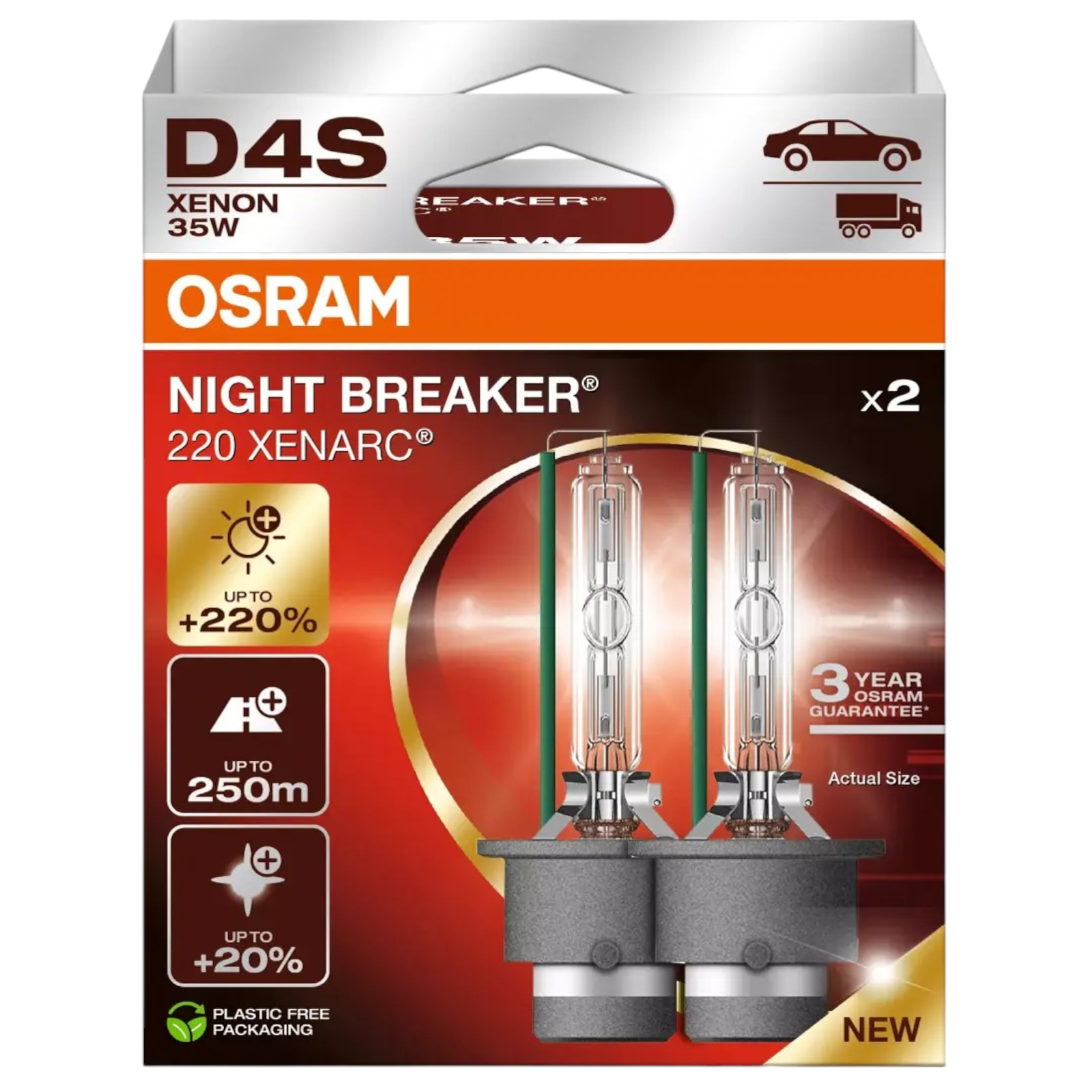 D4S OSRAM Night Breaker Laser Xenarc +220% Bulbs - Next Generation
