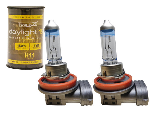 H11 Twenty20 Daylight +150% 12V 55W Halogen Bulbs (Pair)