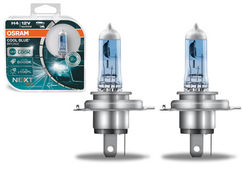 Osram Cool Blue Intense Next Gen 5000K H7 vs Stock H7 Bulb 