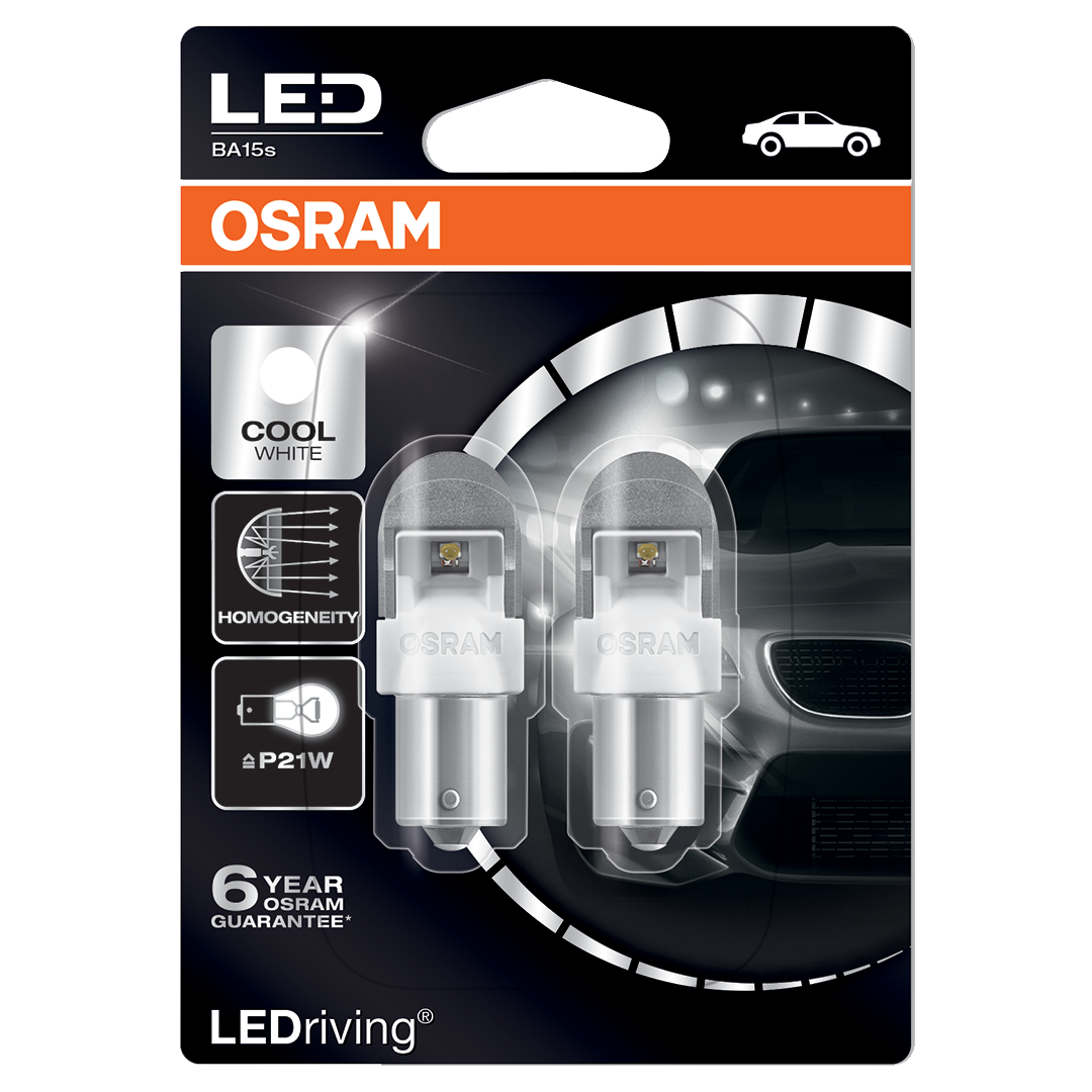 382 Osram Long Life LED Retrofit White 12V P21W Bayonet Bulb