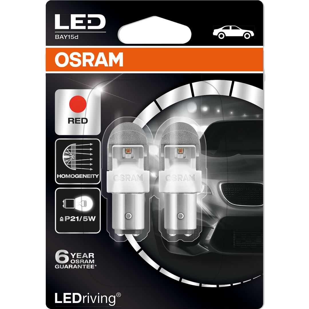 380 Osram Long Life LED Retrofit Red P21/5W Bulb