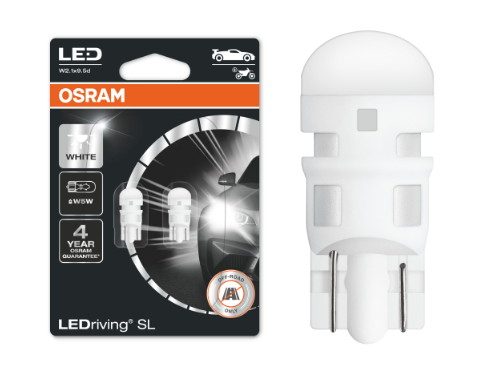 OSRAM LEDriving® SL, ≜ W5W, White 6000K, LED signal lamps, Off-road only,  non ECE, Double Blister