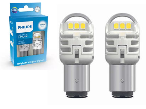380 White Philips Ultinon Pro6000 LED Bulbs (Pair)