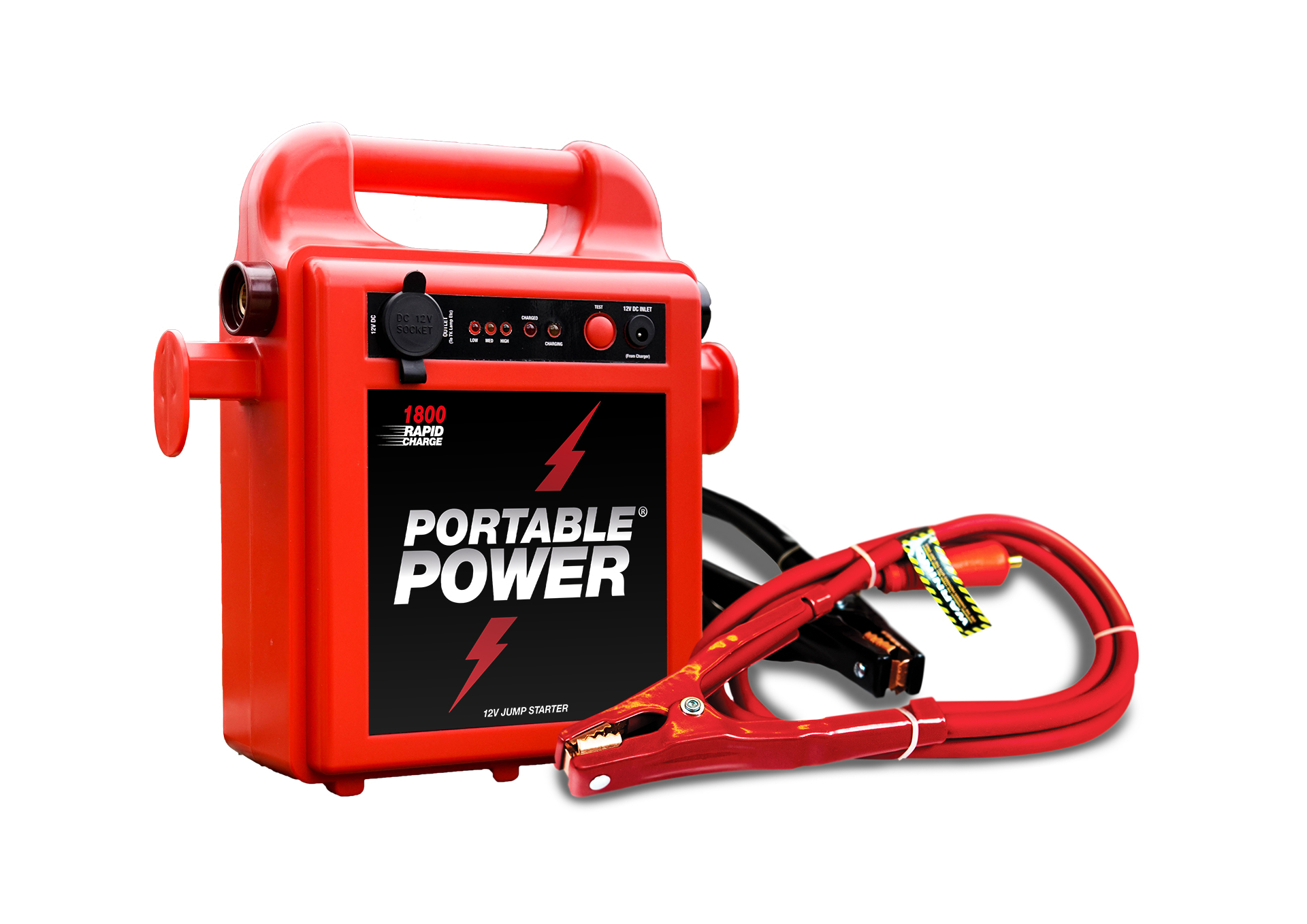 12V Portable Power 1800RC Jump Starter Pack - 50 Starts per Charge
