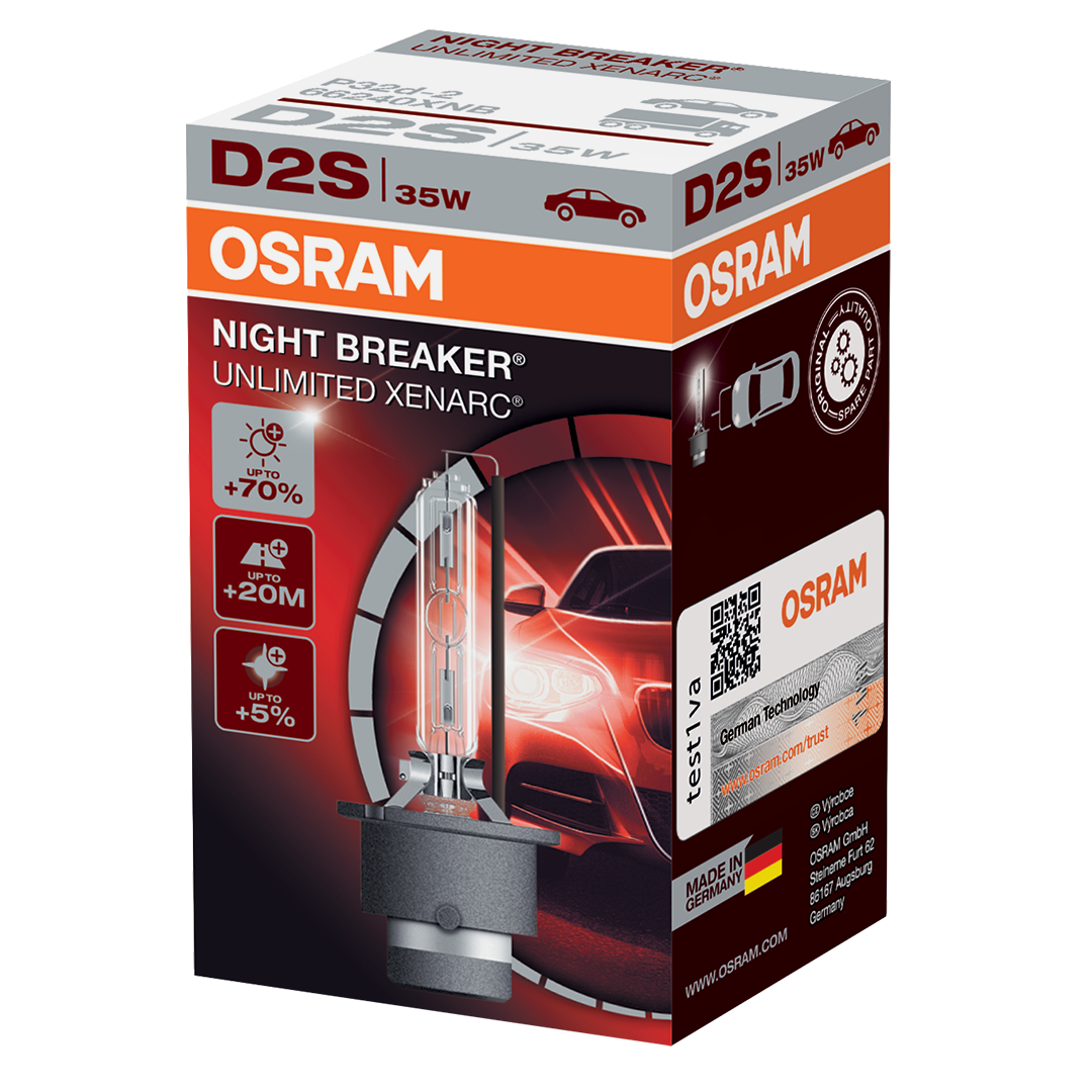 OSRAM Xenarc Night Breaker Laser D2S Xenon Car Headlight Bulbs (Twin)