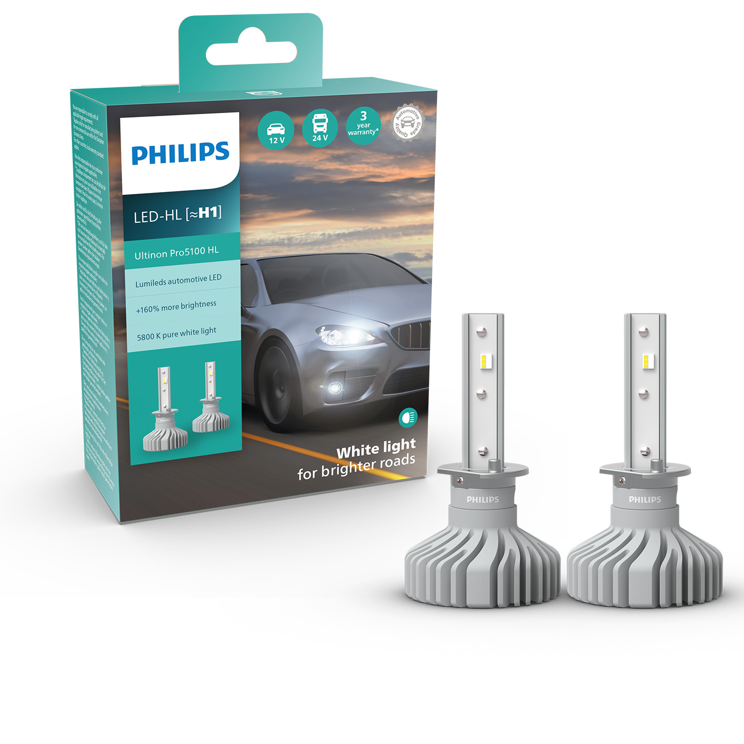 H1 Philips Ultinon Pro5100 LED Headlights