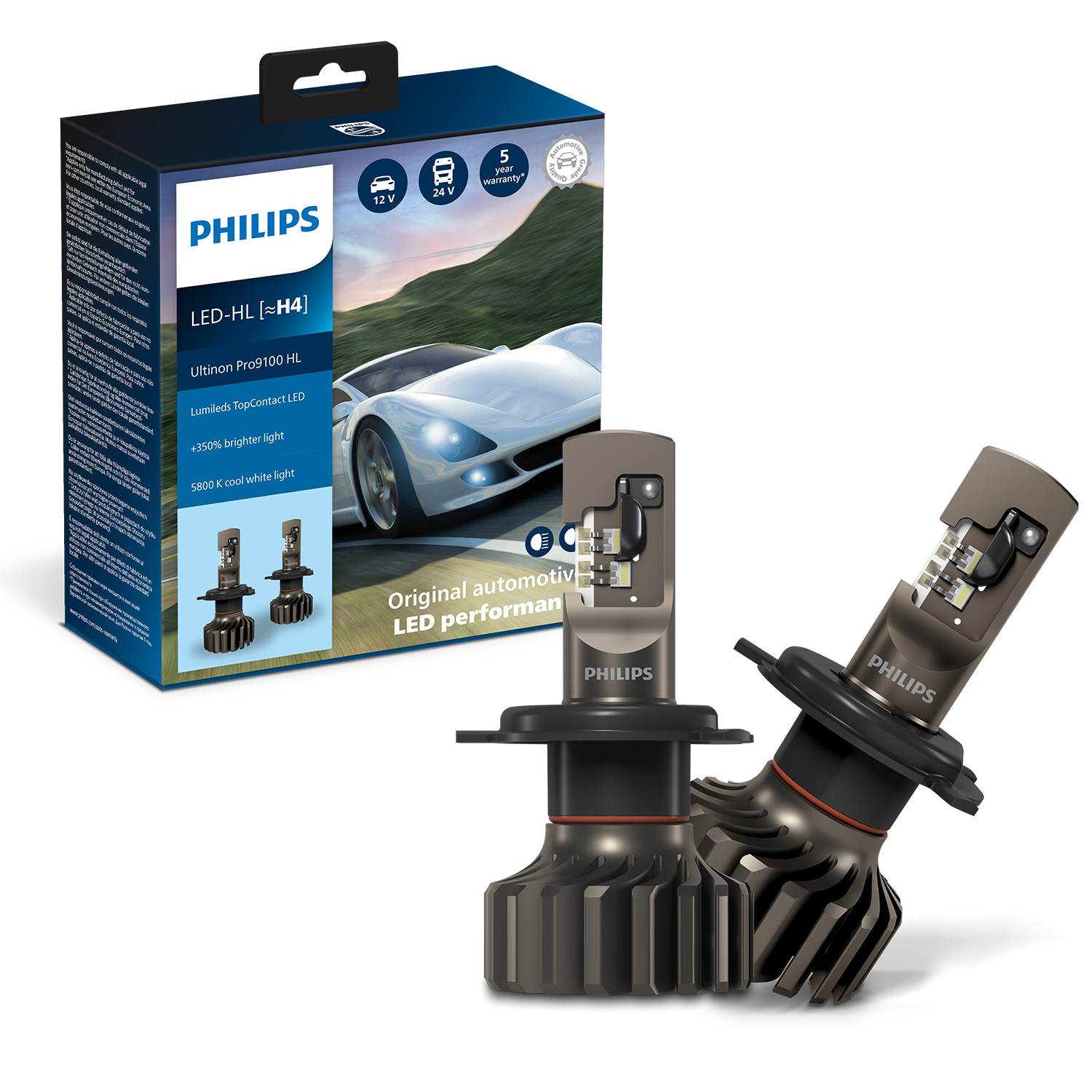 LED Bulb kit - H3 - PHILIPS Ultinon Pro9100 5800K +350%