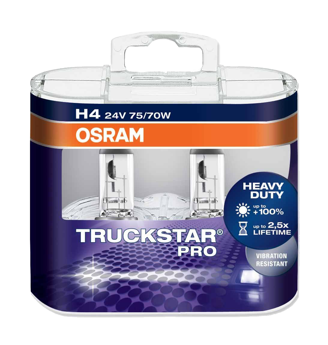 Setting scheme budget H4 OSRAM Truckstar Pro +100% 24V 75/70W Headlight Bulbs (Pair)