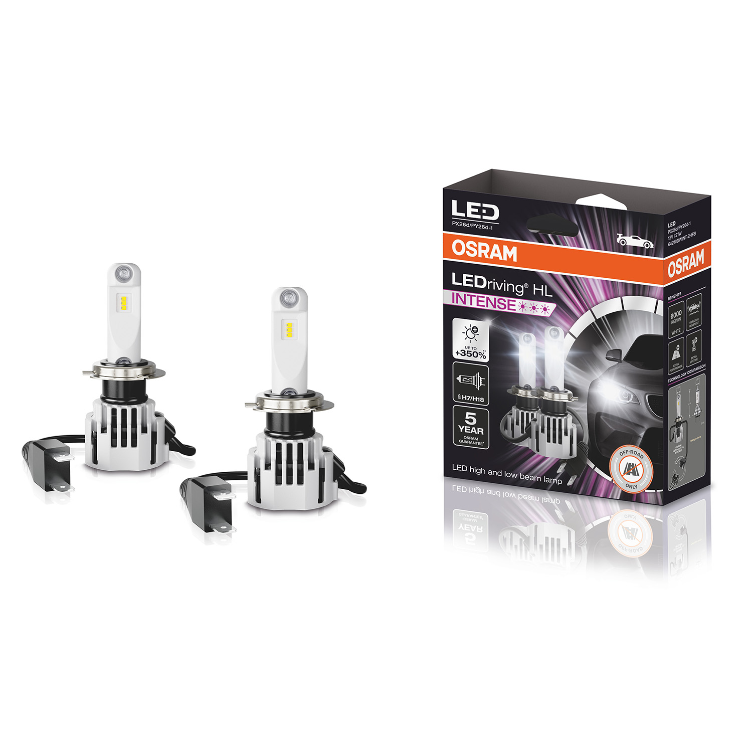 H7 LED OSRAM 12V/24V PX26D LEDriving HL (Pair)