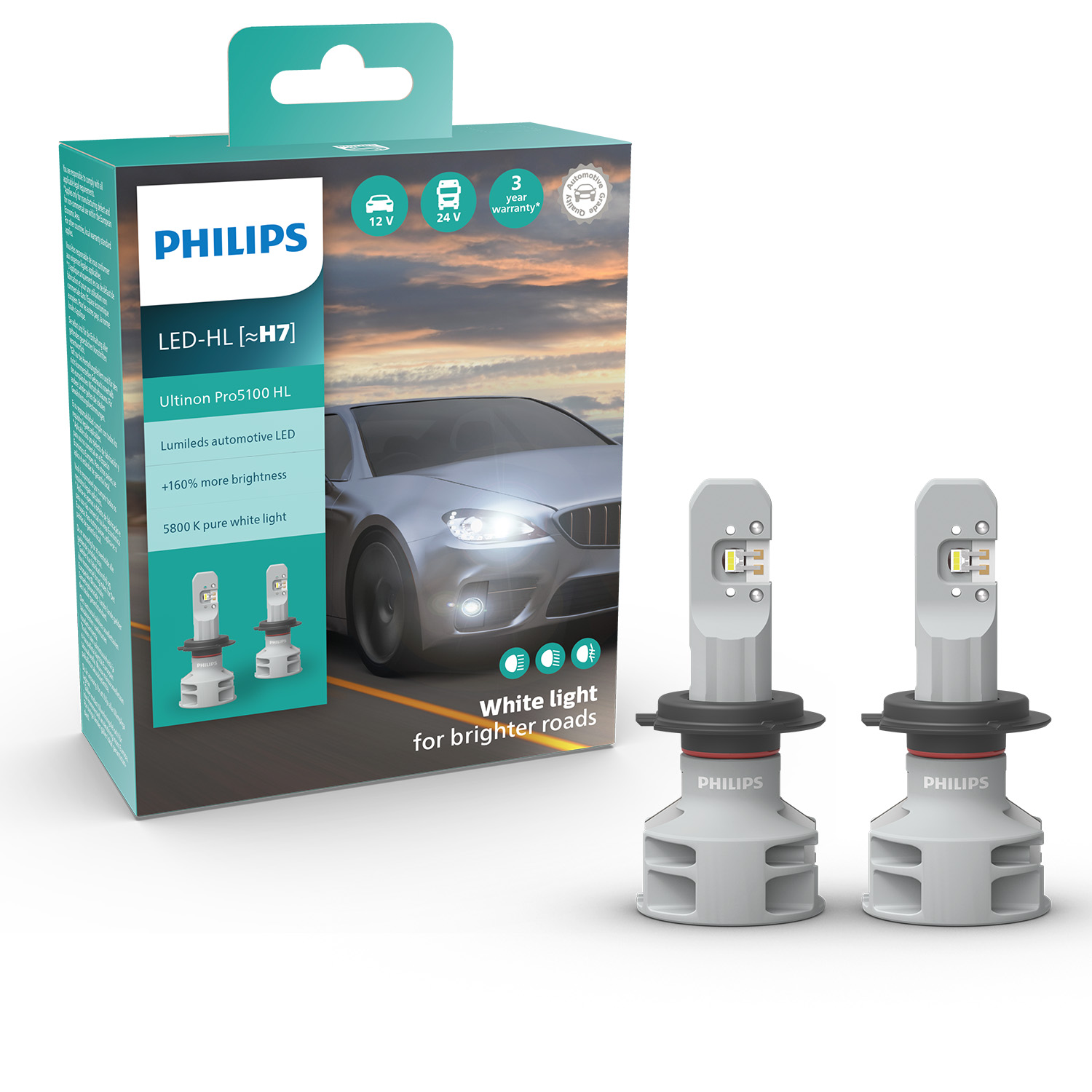 H7 Philips Ultinon Pro5100 LED Headlights