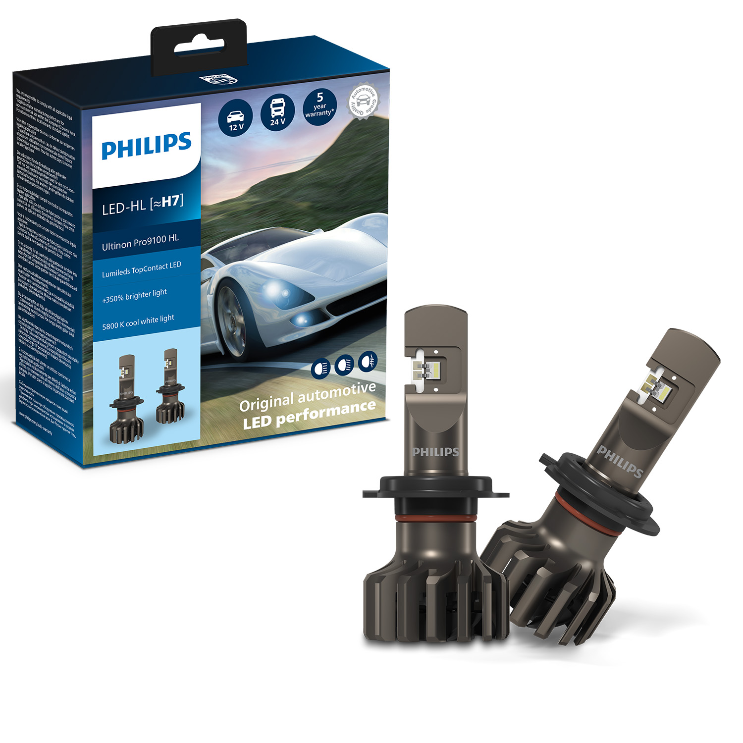 H7 Philips Ultinon Pro9100 HL LED Headlights (Pair)