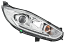 HELLA 354 803-081 Halogen-Headlight - right - for e.g. Ford Fiesta VI (CB1, CCN)