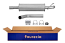 FAURECIA 366 026-311 Centre Muffler - Easy2Fit® Kit - for e.g. VW CADDY III