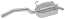 FAURECIA 366 027-551 Rear Muffler - Easy2Fit® Kit - for e.g. CITROËN C8
