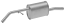 FAURECIA 366 028-091 Rear Muffler - Easy2Fit® Kit - for e.g. CITROËN C3 II