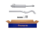 FAURECIA 366 033-971 Rear Muffler - Easy2Fit® Kit - for e.g. VAUXHALL MOVANO (A)