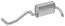 FAURECIA 366 035-321 Rear Muffler - Easy2Fit® Kit - for e.g. VW LUPO I (6X1, 6E1)