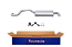 FAURECIA 366 036-501 Rear Muffler - Easy2Fit® Kit - for e.g. VW POLO III (6N1)