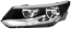 HELLA 010 749-261 FF/Halogen-Headlight - right - for e.g. VW Tiguan (5N_)