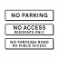 Various Prohibited Access Signs: Minimal Design