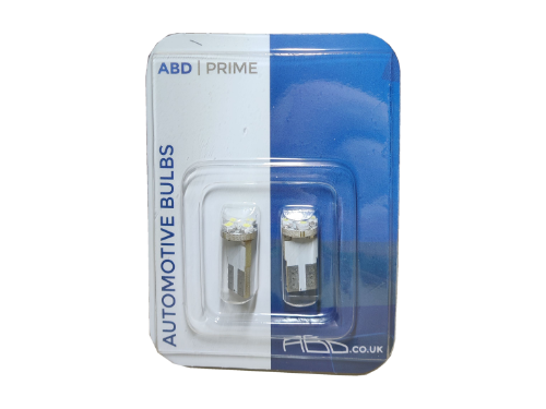 501 ABD Prime 4 LED 12V W5W Interior Wedge Bulb White (Pair)