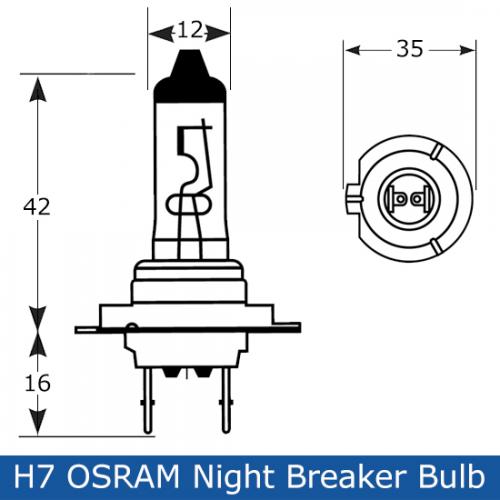 2 AMPOULE H7 12V 55W OSRAM NIGHT BREAKER UNLIMITED +110 +40M +20