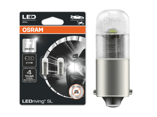 233 OSRAM LEDriving SL Range (T4W) LED Upgrade Bulbs (White) - Pair