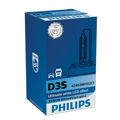 D3S Philips White Vision Day Light 35W 5000K Xenon HID Bulb