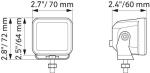 HELLA 358 176-801 LED-Spotlight - Black Magic Edgeless Cube Kit 2.7" - 12/24V - 1400lm