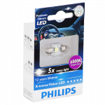 269 Philips X-treme Vision LED 12V 30mm Number Plate & Interior Festoon Bulb
