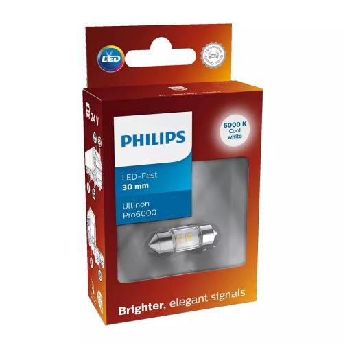 269 Philips Ultinon Pro6000 LED 24V 30mm Number Plate & Interior Festoon Bulb 6000K
