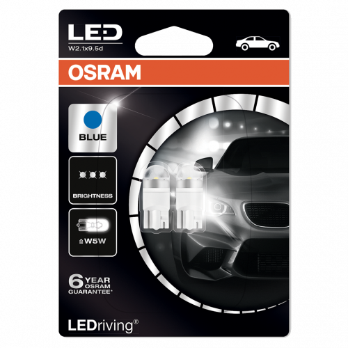 Osram 501 Long Life LED Retrofit Ice Blue (Twin Pack)