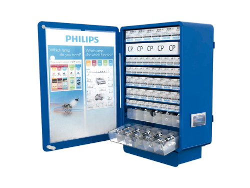 Philips Metallic Cabinet 12V Wall Dispenser With Lamp Tester