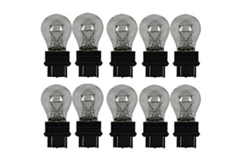 180 Ring Standard Replacement 12V 27/7W 3157 Wedge Bulbs (Trade Pack of 10)