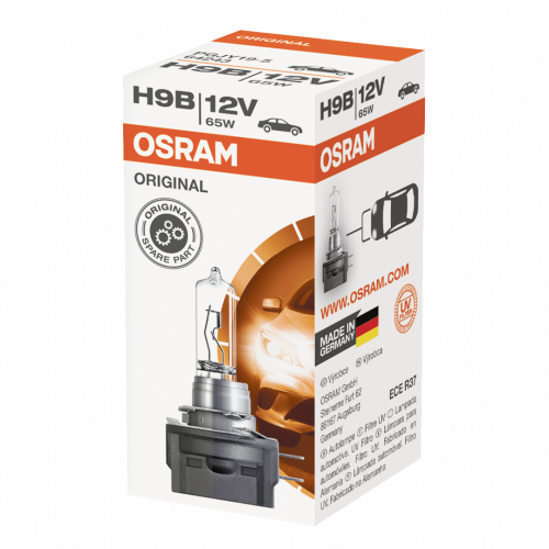 OSRAM H9B Halogen Headlight Lamp,12V 65W (Single)