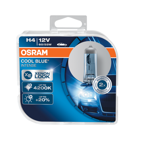 H4 OSRAM Cool Blue Intense 12V 60/55W 472 Halogen Bulbs (Pair)