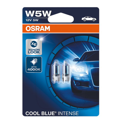 501 OSRAM Cool Blue Intense 12V 5W W5W Wedge Bulbs (Pair)