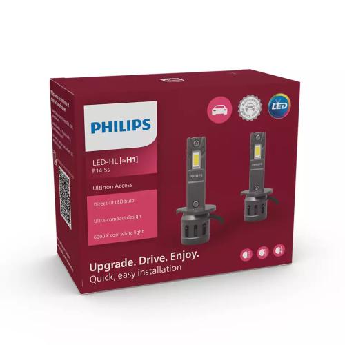 H1 Philips Ultinon Access LED Headlight Bulbs (Pair)