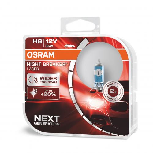 H8 OSRAM Night Breaker Laser Next Generation 12V 35W (Pair)